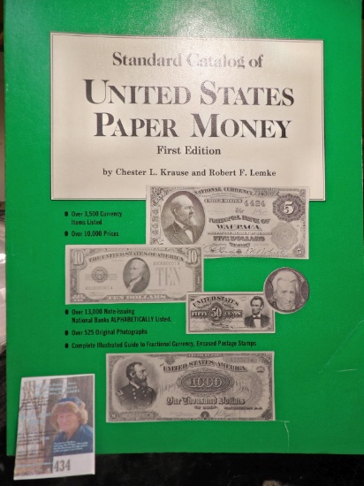 Large format paperback book "Standard Catalog of United State Paper Money", First Edition, by Cheste