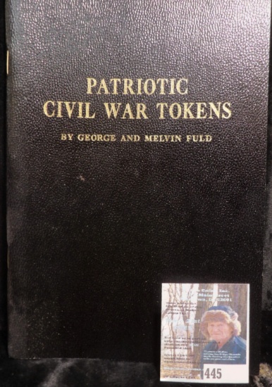 Book "Patriotic Civil War Tokens", by George and Melvin Fuld, c.1965, Third revised edition, 77 pgs.
