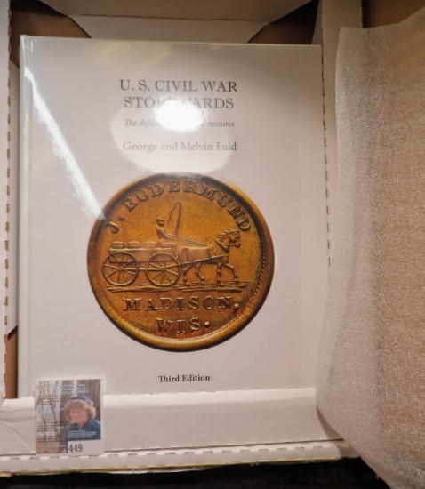 Large format Hardbound book in original shipping box and cellophane. "U.S. Civil War Store Cards The