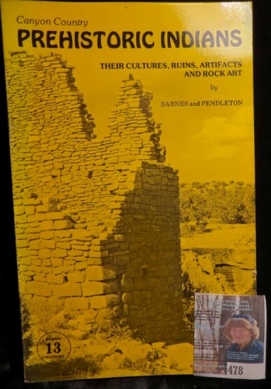 Book "Canyon Country Prehistoric Indians Their Cultures, Ruins, Artifacts and Rock Art", by Barnes a