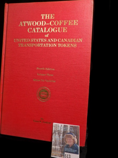 Hard bound "The Atwood-Coffee Catalogue of United States and Canadian Transportation Tokens", Fourth
