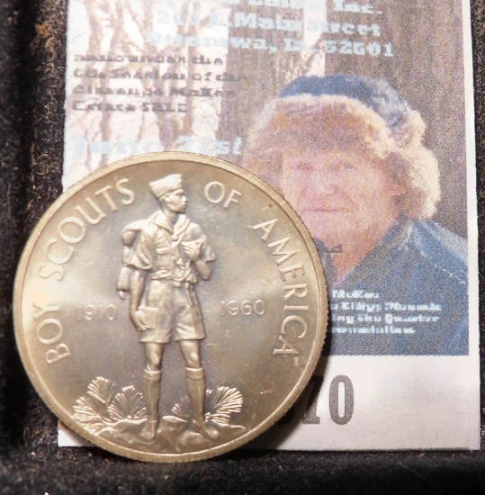 1910-1960 Boy Scouts of America Silver So-called Half Dollar, Gem BU.