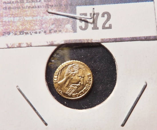 1865 GoldMaximiilan Mexico Souvenir Token. Gem BU.