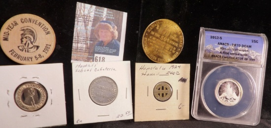 Souvenir group from the American Numismatic Association Honolulu, Hawaii Mid Year Convention , Febru