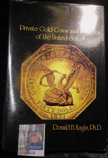 Hard bound with dust cover "Private Gold Coins and Patterns of the United States", by Donald H. Kagi