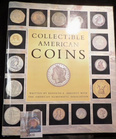Hard bound with dust cover "Collectible American Coins", by Kenneth E. Bressett with the American Nu