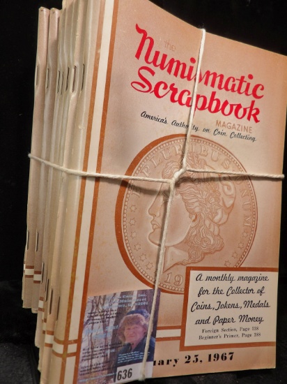 A complete 1967 Set of "Numismatic Scrapbook" Magazines.