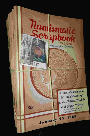 A complete 1968 Set of "Numismatic Scrapbook" Magazines.