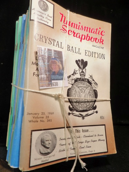 A complete 1969 Set of "Numismatic Scrapbook" Magazines.