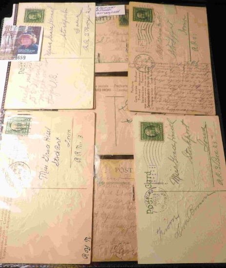 (9) Post Cards with Stamps over 100 years old.