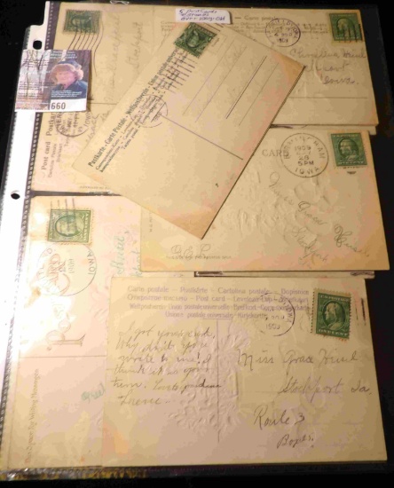 (10) Post Cards with Stamps over 100 years old.