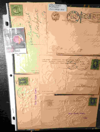 (10) Post Cards with Stamps over 100 years old.