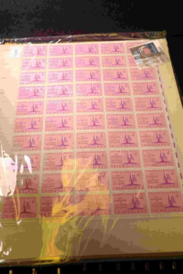 (10) Mint Sheets of Three Cent U.S. Stamps. (50 to each sheet).  Includes Scott # 1067, 1080, 1081,