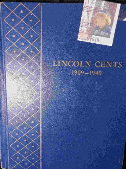 1910-40 S Partial Set of Lincoln Cents in a Deluxe Whitman album. Several semi-key dates present.