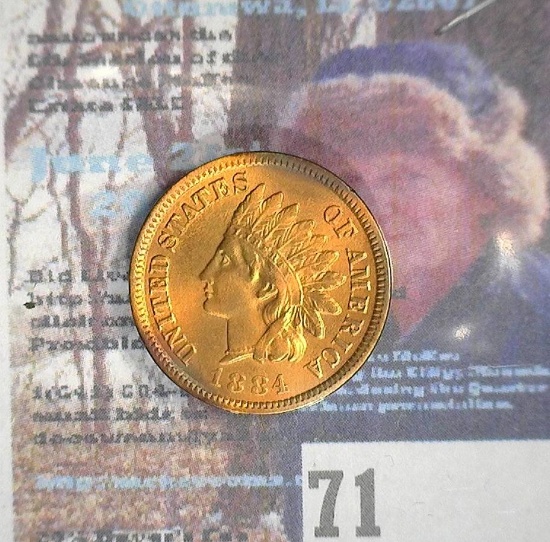 1884  Indian Head Cent, EF.