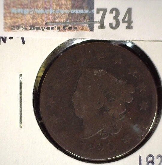 1820  N-9 Large Cent, Good