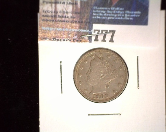 1900 Liberty Head Nickel, VF.