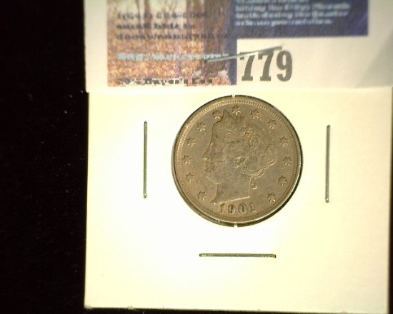 1901 Liberty Head Nickel, VF.