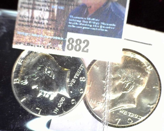 1968 S Proof & 1970 D BU Kennedy Silver Half Dollars.