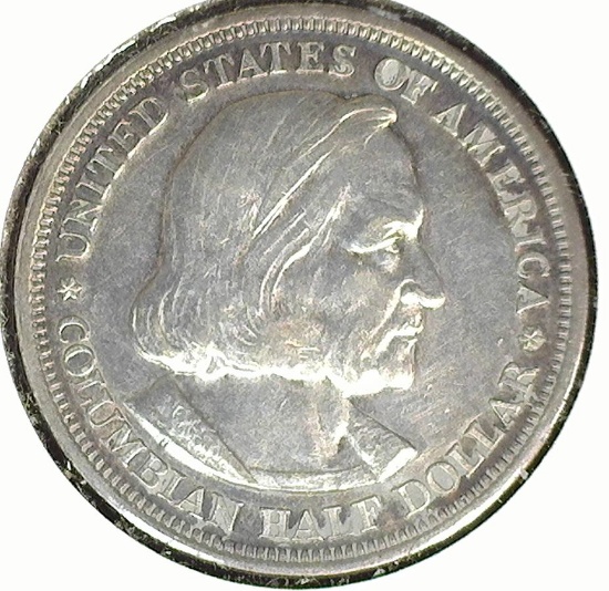 1893 Columbian Exposition Commemorative Half Dollar. EF.