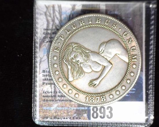 1878-CC American Pretty Sexy Girl Coin Fantasy Morgan Dollar Coin - Hobo coin - NICE!