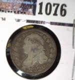 1820 Large O variety U.S. Capped Bust Dime, Full Liberty, some obverse adjustment marks.