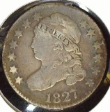 1827  U.S. Capped Bust Dime, VF. Some rim ticks.