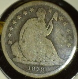 1839 O U.S. Seated Liberty Dime, G/AG.