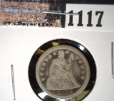 1850 O Type 3, Stars obverse U.S. Seated Liberty Dime, Fine.