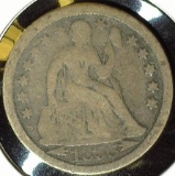 1855 Arrows at Date, Stars obverse U.S. Seated Liberty Dime, G.