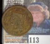 1840 Small date U.S. Large Cent, Fine.