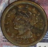 1844 U.S. Large Cent, Fine +.