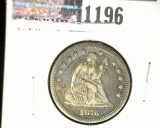 1876 S Type 5, with motto U.S. Seated Liberty Quarter, Extra Fine.
