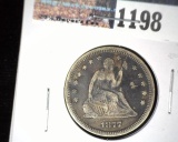1877 S Type 5, with motto U.S. Seated Liberty Quarter, Fine.