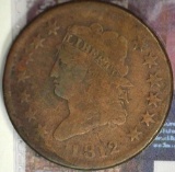1812 U.S. Large Cent, G-VG.