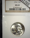 1956 P Washington Quarter, NGC slabbed MS65.