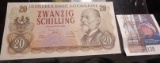 1936 Austria National Bank Twenty Schilling Banknote, Pick # 136. High grade.