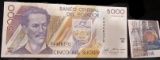 Central Bank of Ecuador 5000 Sucres Banknote, Pick # 126a, High grade.