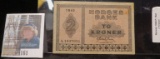 1940 Norway Two Kroner, Pick # 16a1.