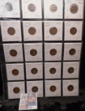 20-pocket Plastic page of Canada Cents dating 1920-1950, all different dates. (20 pcs.)