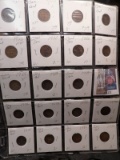 (19) Canada Cents dating 1920-1938, stored in a 20-pocket plastic page.