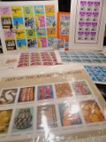 Sheets of U.S. &  Foreign Stamps. Includes 