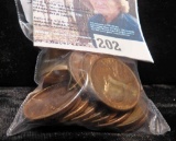 (31) Nicer Wheat Cents all with some red luster.
