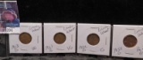 Group of four Wheat Cents including 1913 D VG, 1921 S VG, 1932 D Good, & 1955 D Red BU.
