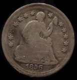 1856 seated Liberty Half Dime Good