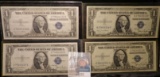 (4) High grade Series 1935 D $1 Silver Certificates in plastIc sleeves.