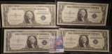 (4) High grade Series 1935 E $1 Silver Certificates in plastIc sleeves.