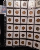 Partial Set of Lincoln Cents in a Plastic Page dating from 1909-40 S. (30 pcs.)