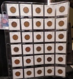Partial Set of Lincoln Cents in a Plastic Page dating from 1909-41. (30 pcs.)
