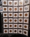Partial Set of Lincoln Cents in a Plastic Page dating from 1910-58 D. (30 pcs.)